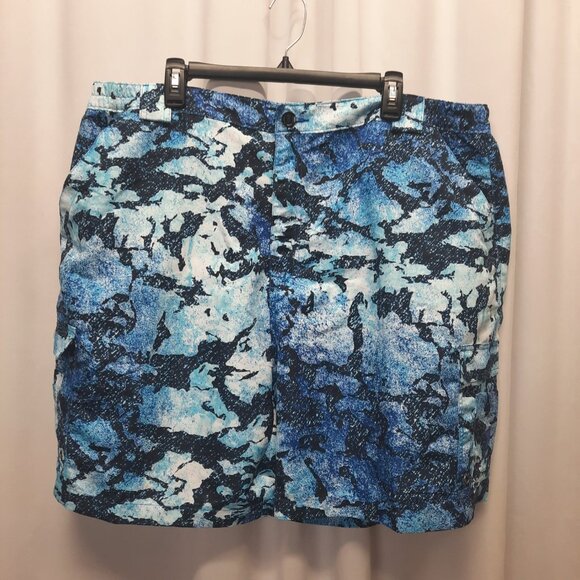 Reel Legends Men’s XX-Large Fishing Shorts Blue Camo Cargo Water Repellent NWT - Picture 2 of 13